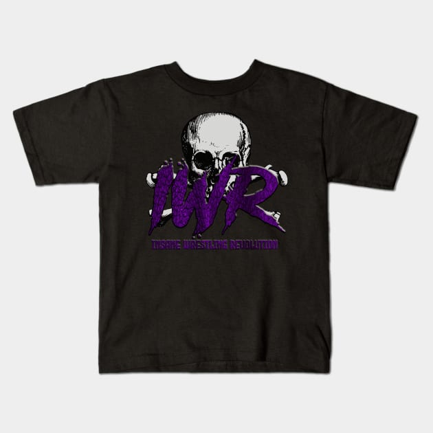 IWR purple logo skull tee Kids T-Shirt by gpill22